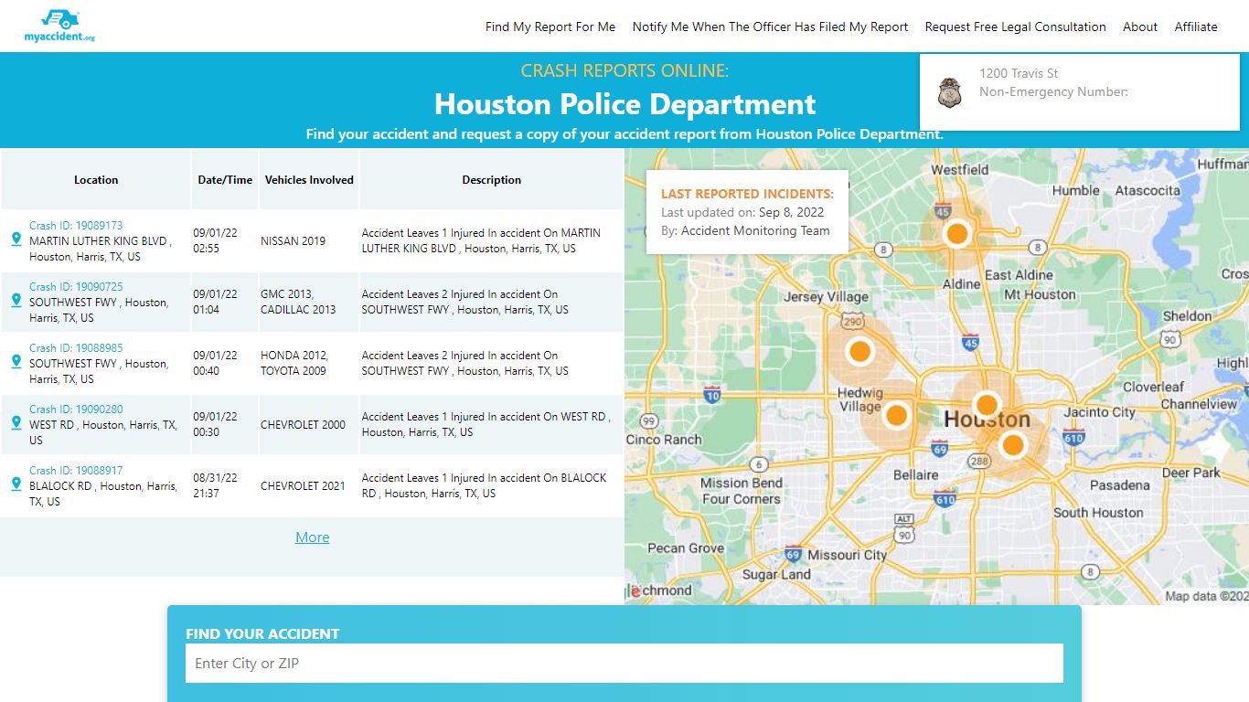 Online Crash Reports for Houston Police Department - MyAccident.org